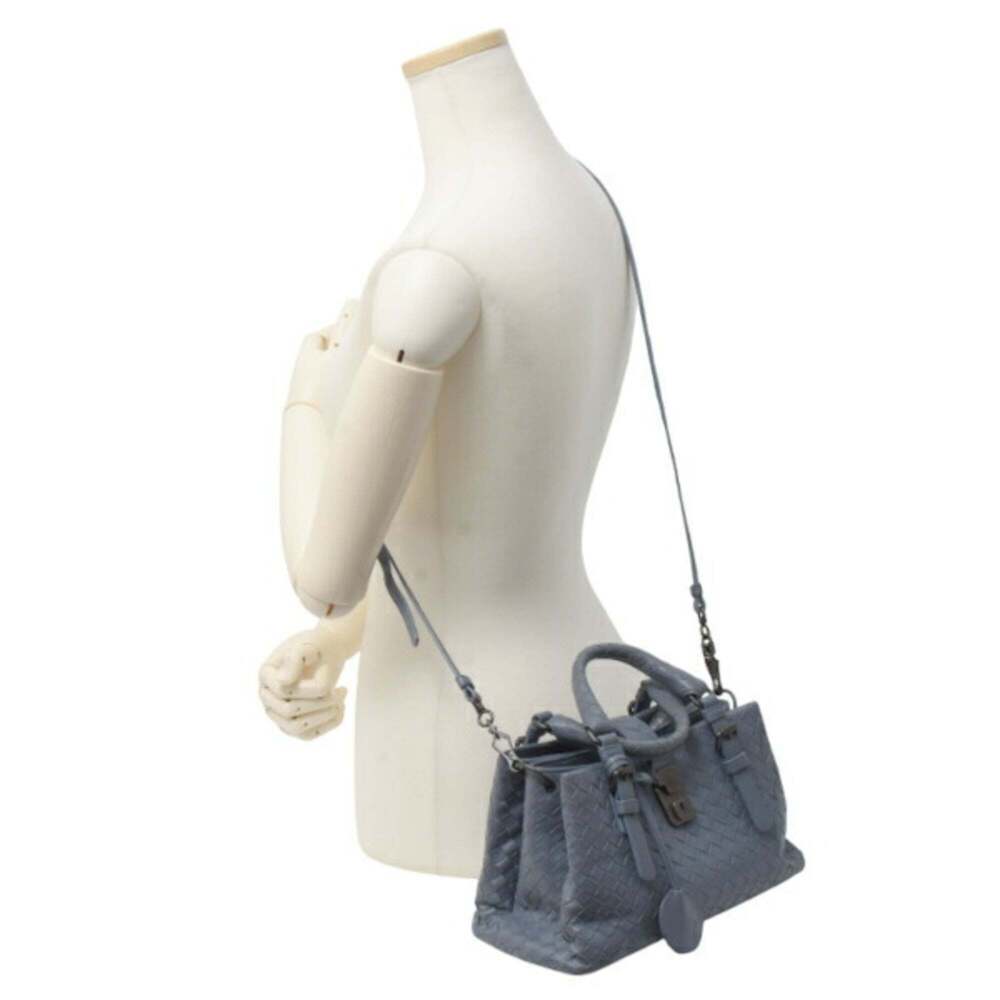 BOTTEGA VENETA Blue Intrecciato Shoulder Bag - Picture 10 of 10